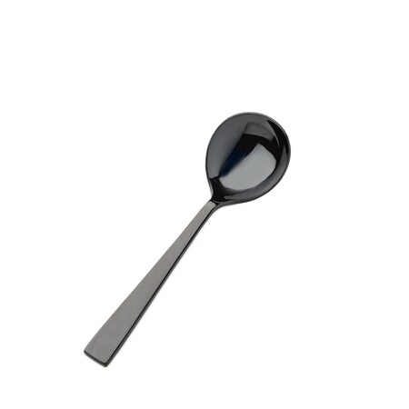 Bon Chef Roman, Round Soup Soon, Mirror Finish, 18/10, 6.63" - Black , set of 12 S3722B